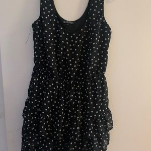 Fun ruffled polka dot mini dress